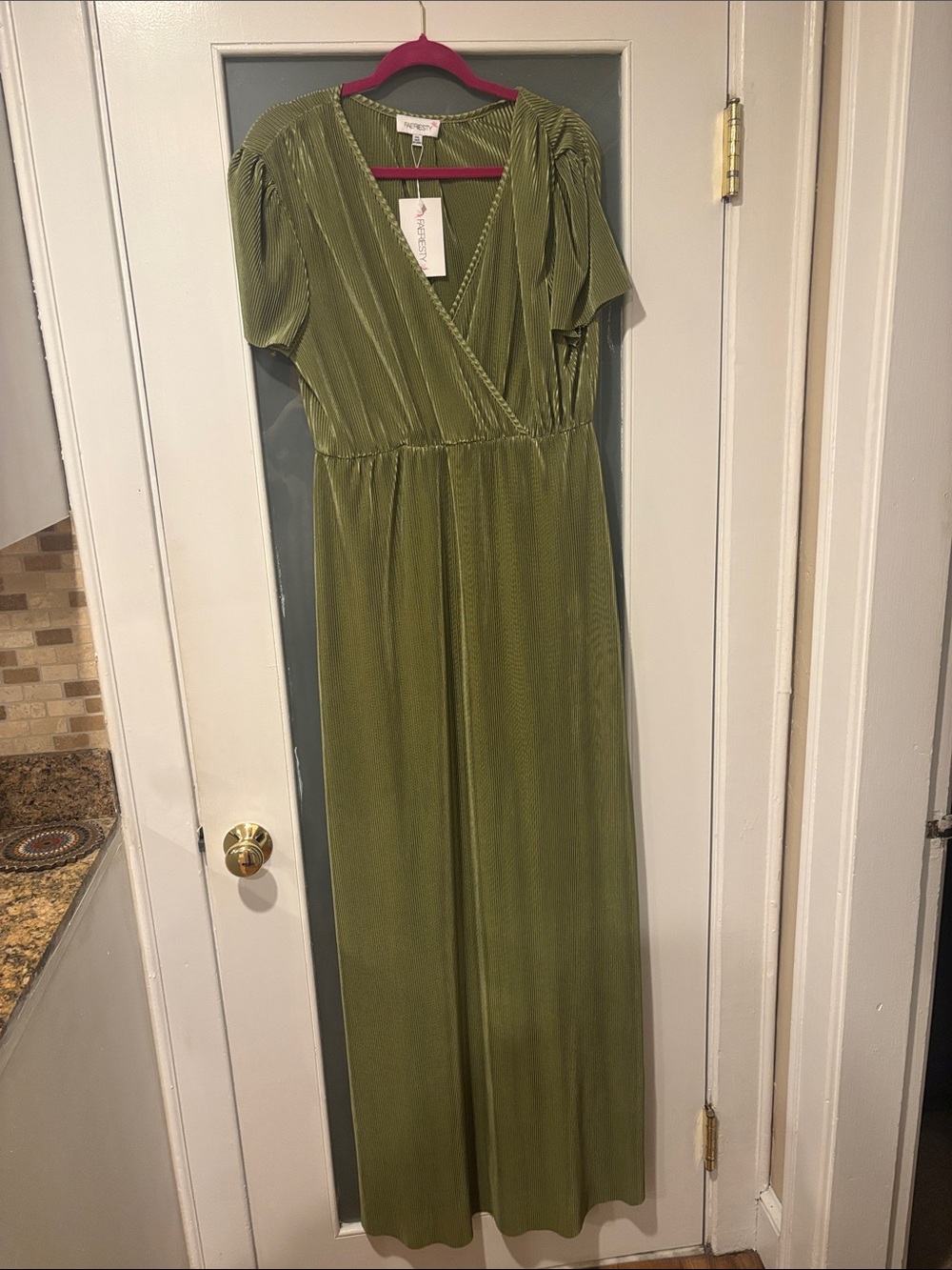 Ever New Olive Wrap-Front Maxi Dress